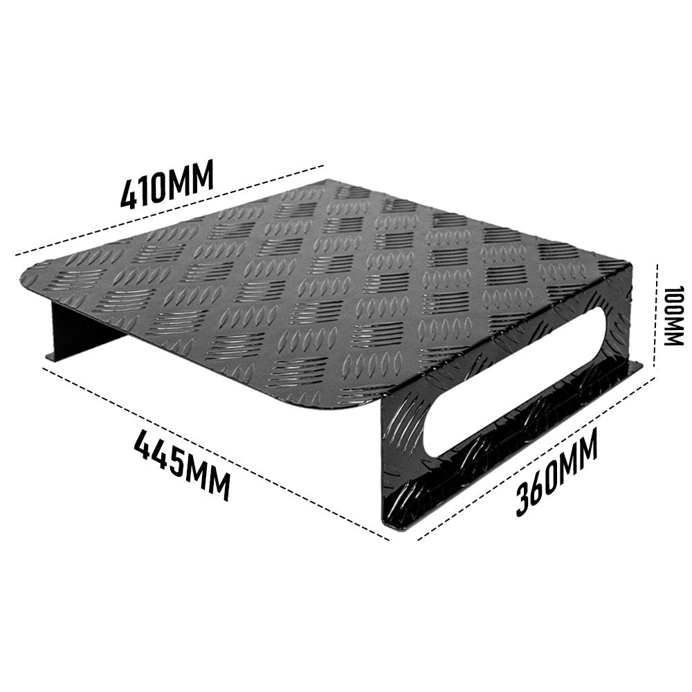 Premium Black Aluminium Alloy Diesel Tank Cover with Sight Gauge Cut Outs