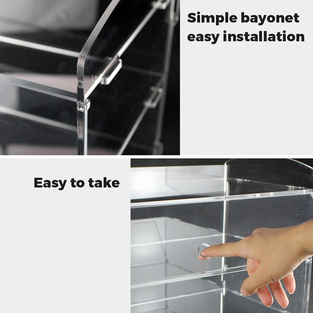 Alston 2-Tier Acrylic Bakery Display Case – Transparent 225 x 485 x 330mm