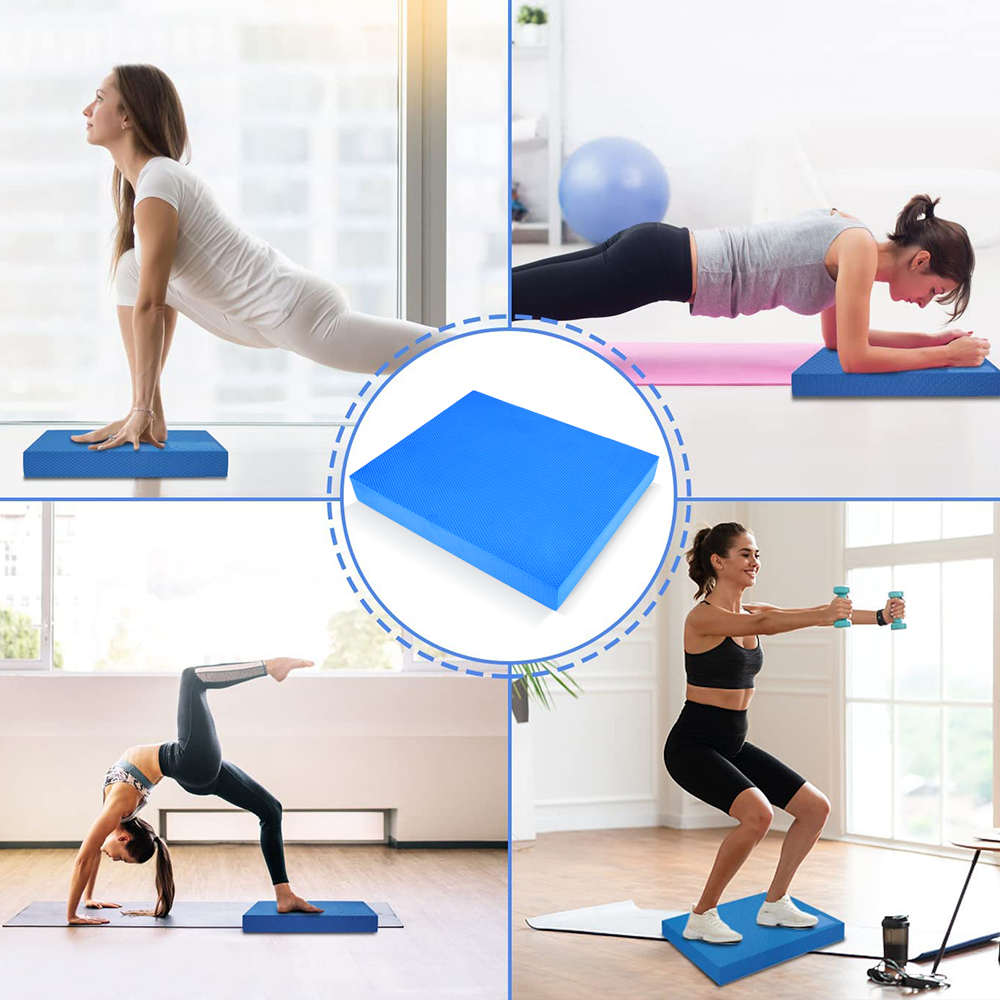 Premium Blue Non-Slip Balance Foam Pad for Fitness & Therapy