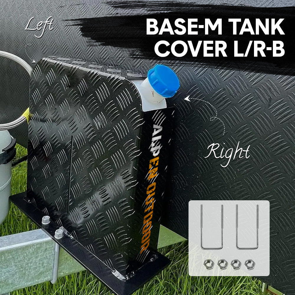 Alpen Outdoor Aluminium Diesel Tank Base Mount - Black, 10L/15L