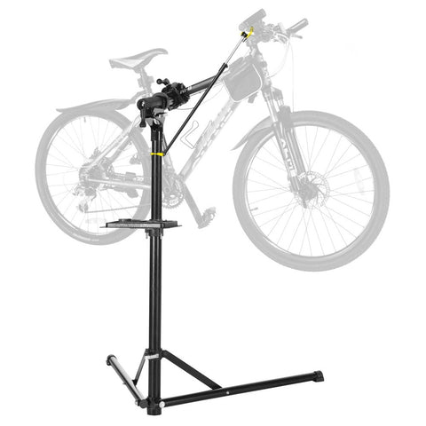 Premium 360° Rotating Bike Repair Rack with Tool Tray - 40-63in