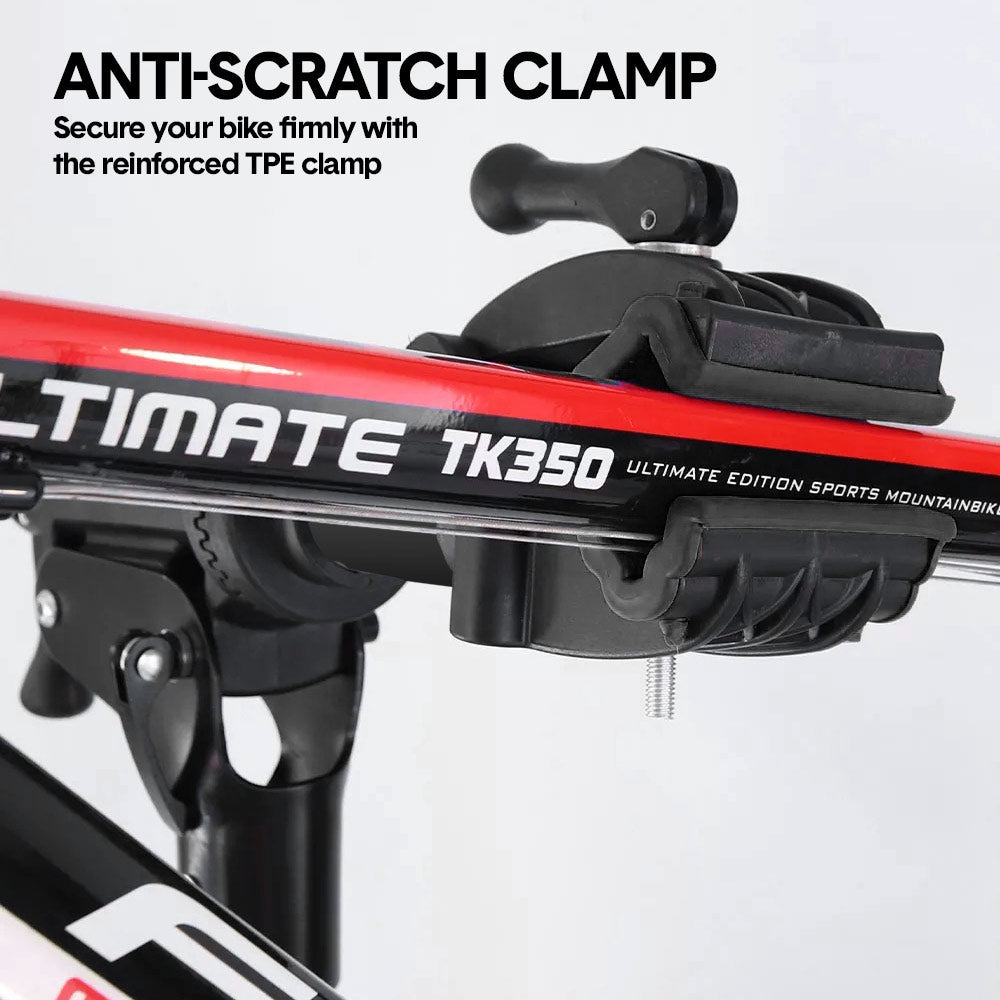 Premium 360° Rotating Bike Repair Rack with Tool Tray - 40-63in