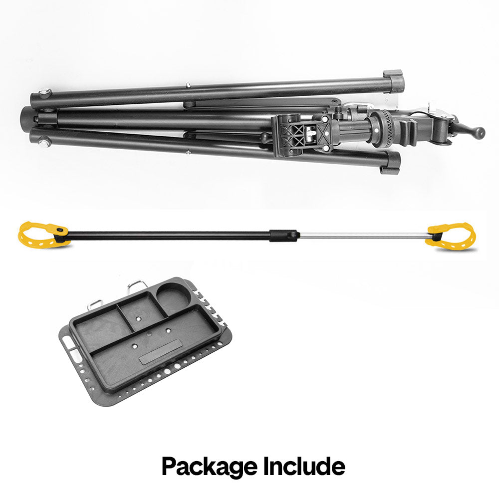 Premium 360° Rotating Bike Repair Rack with Tool Tray - 40-63in