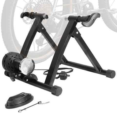 Premium Black Magnetic Indoor Bike Trainer Stand with 6-Level Resistance