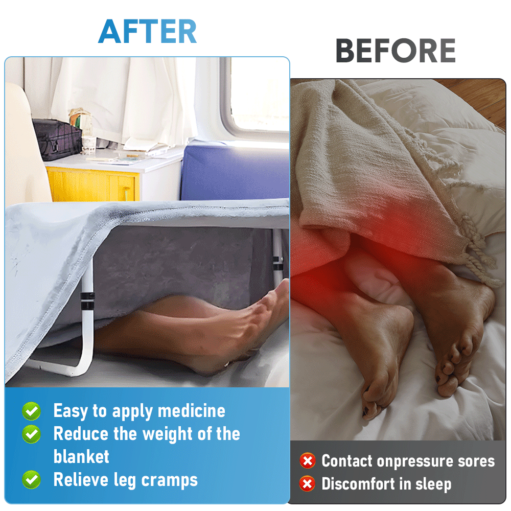 Adjustable Blanket Lifter Bar Steel Bed Cradle for Feet Leg Knee Recovery Support