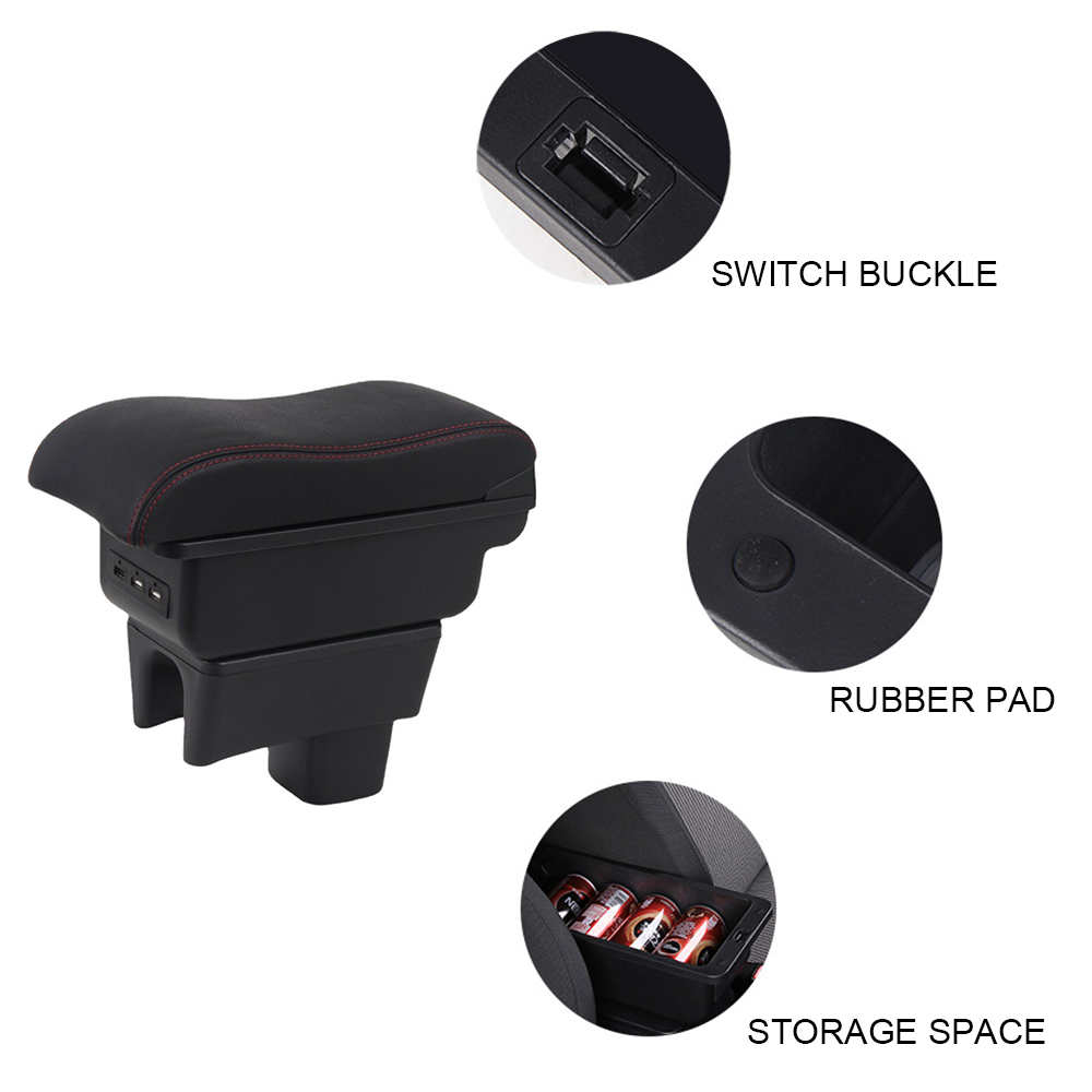 Premium Black Suzuki Swift 2005-2021 Centre Console Armrest Box