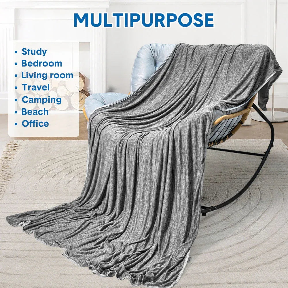 Premium Summer Cooling Blanket – Grey 229 x 228cm, Arc-Chill Fibres