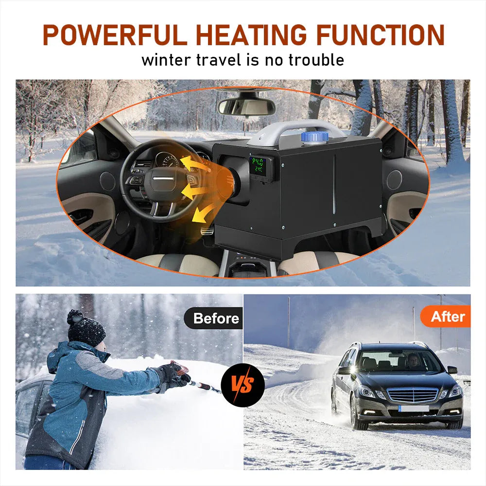 Premium 12V 8KW Diesel Air Heater with LCD & Remote