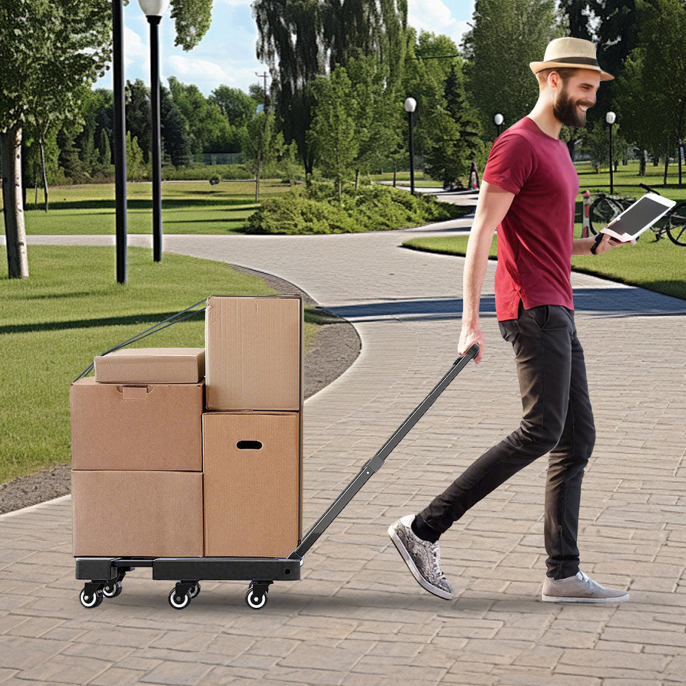 Premium 6-Wheel Folding Hand Truck with Telescoping Handle - 227kg