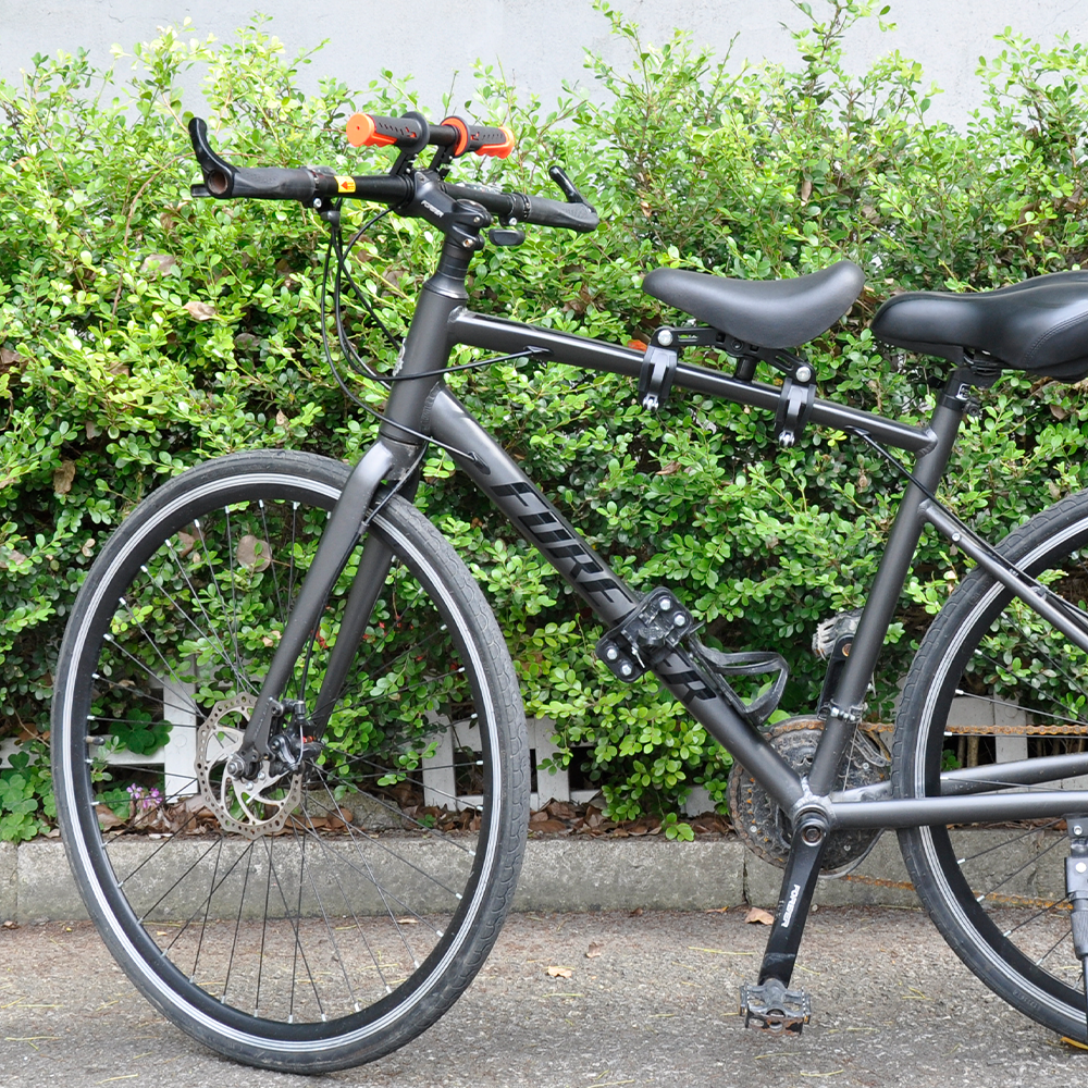 Premium Black 3-in-1 Kids Front Bike Seat with Handlebar & Foot Pedal
