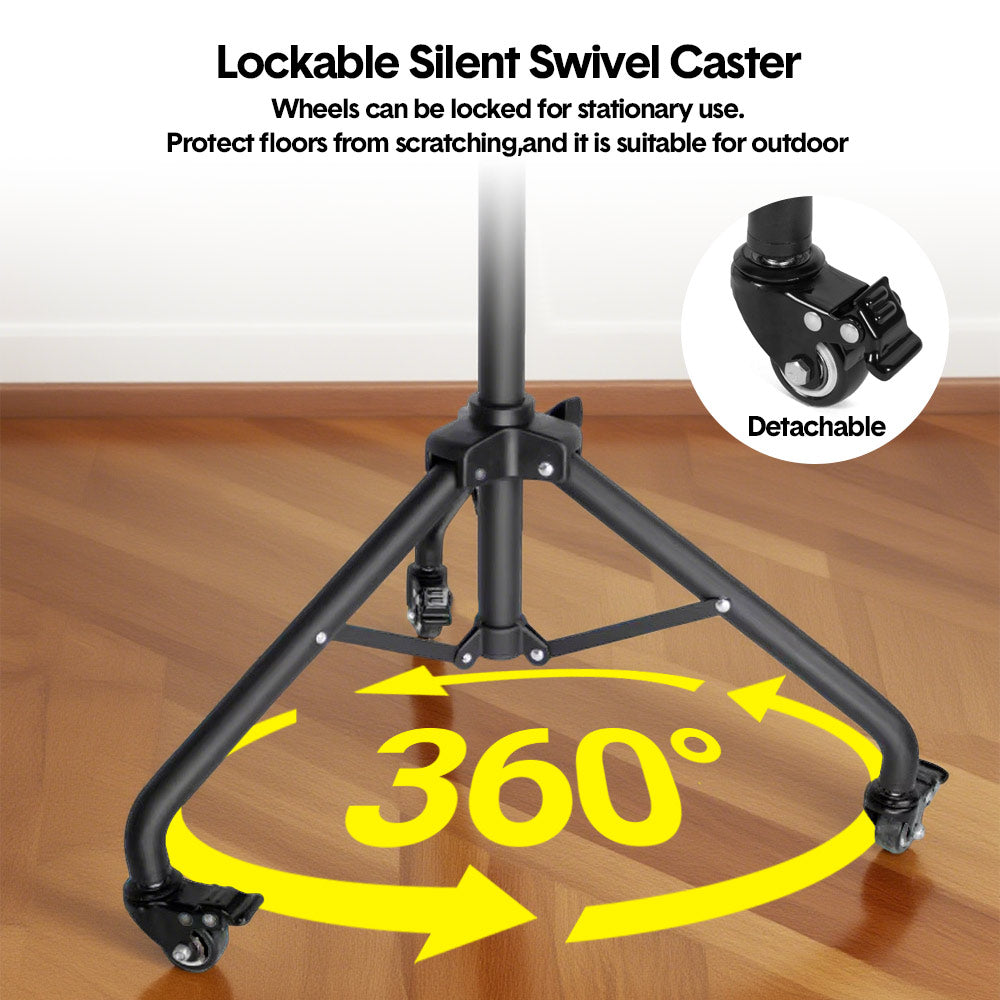 Premium Mobile Laptop Tripod Stand with Wheels Adjustable 82-170cm