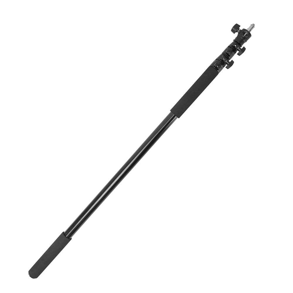 Premium Black 3M Telescopic Boom Pole Light and Microphone Stand