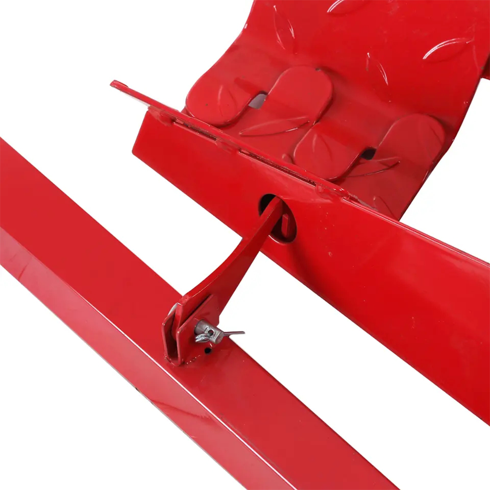 Premium Red Heavy-Duty Motorcycle Front Wheel Chock Stand