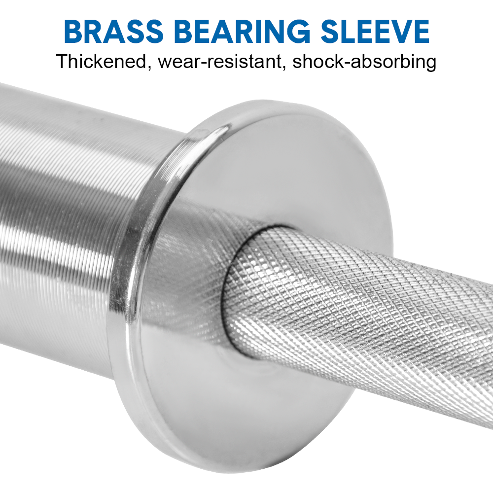Premium Olympic Dumbbell Handles Pair with Spring Collars - 50cm