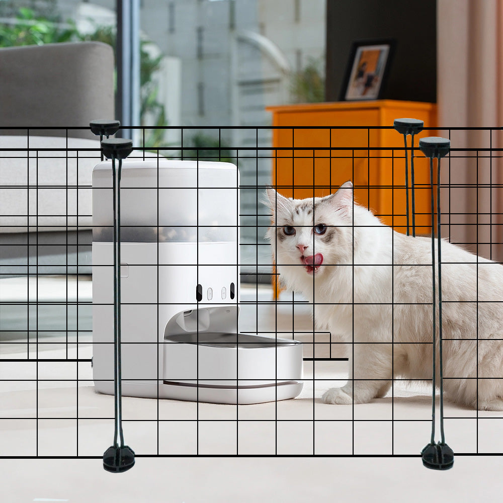 Premium Foldable Metal Pet Playpen 16 Panels with Clips - Black