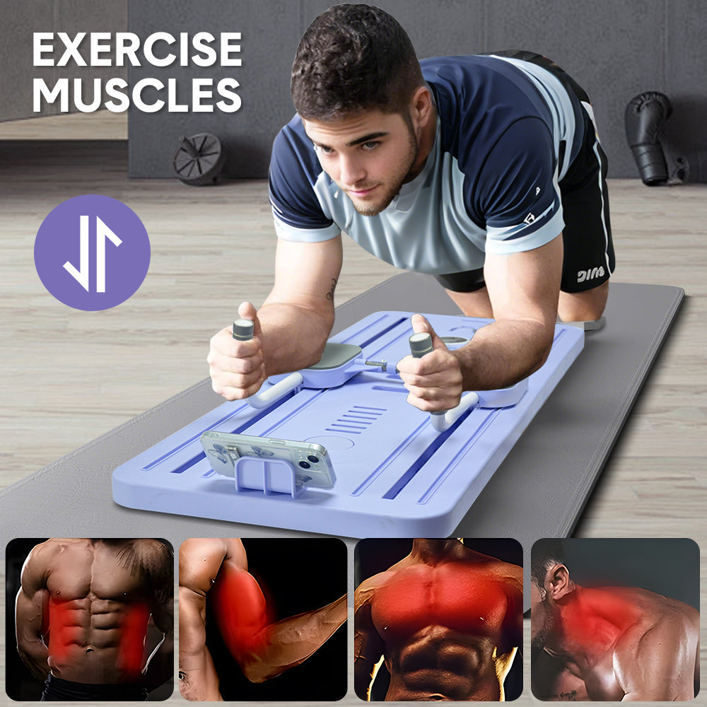 Premium Lilac Foldable 4-in-1 Pilates Board Reformer with Timer