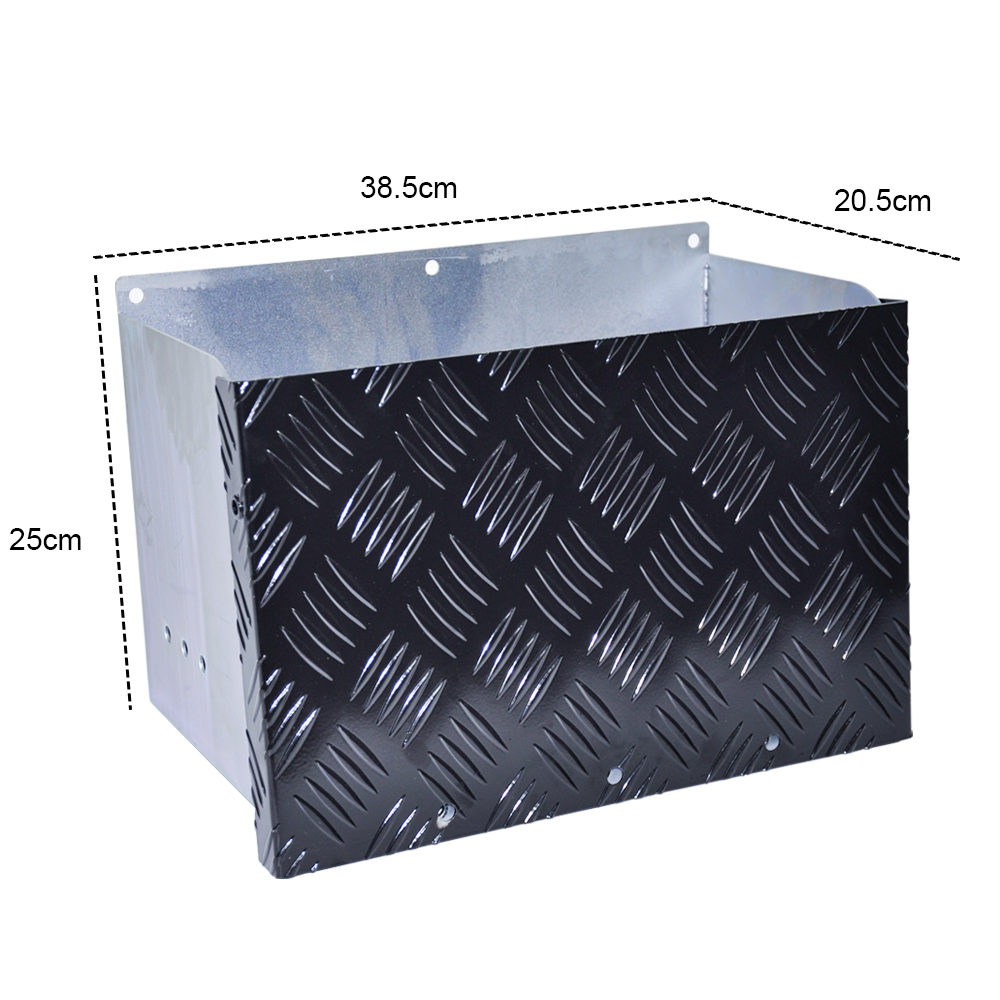 Premium Galvanized Battery Box with Lid - 385mm