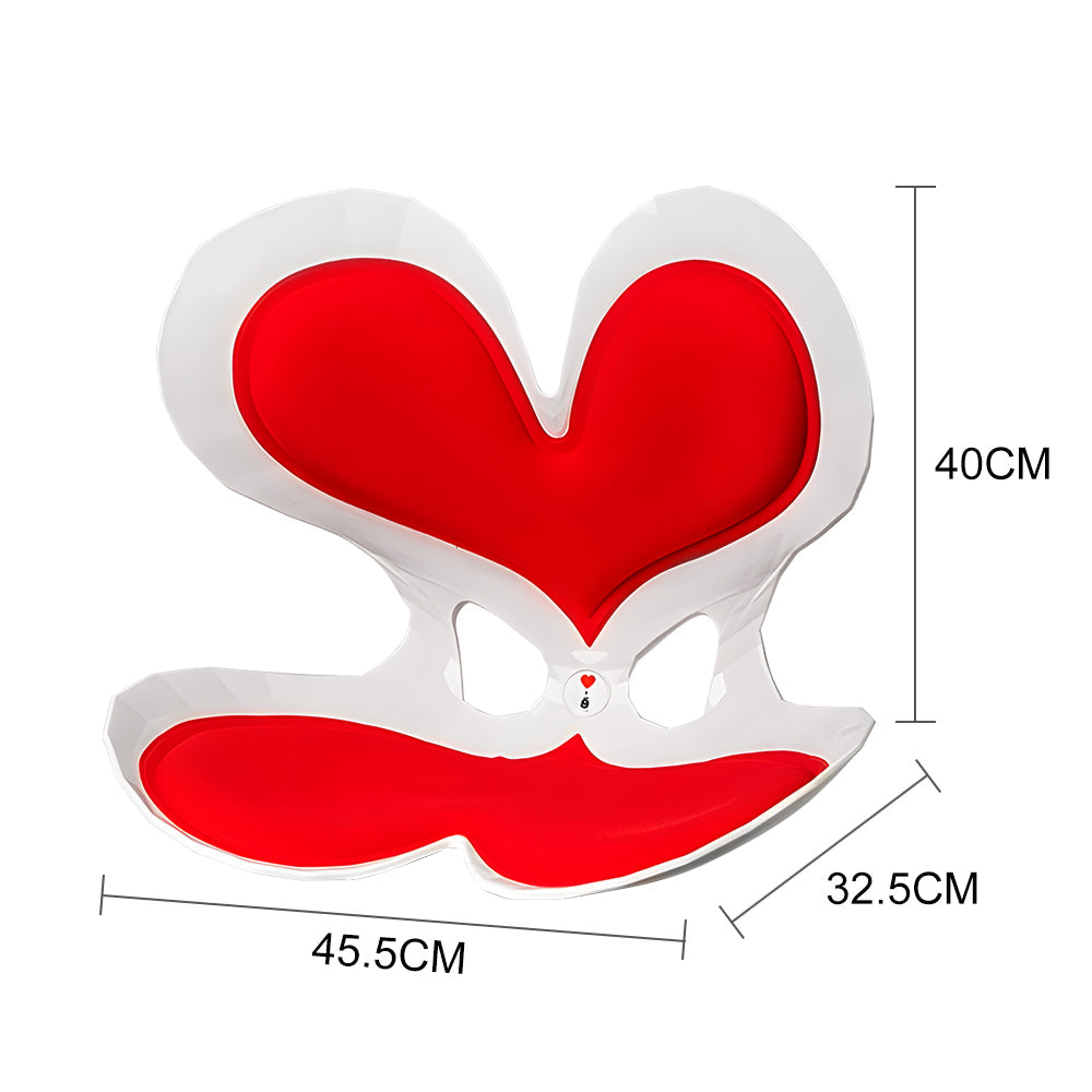 BKT Ergonomic Lumbar Support Seat Cushion Red Heart Design 110kg Capacity