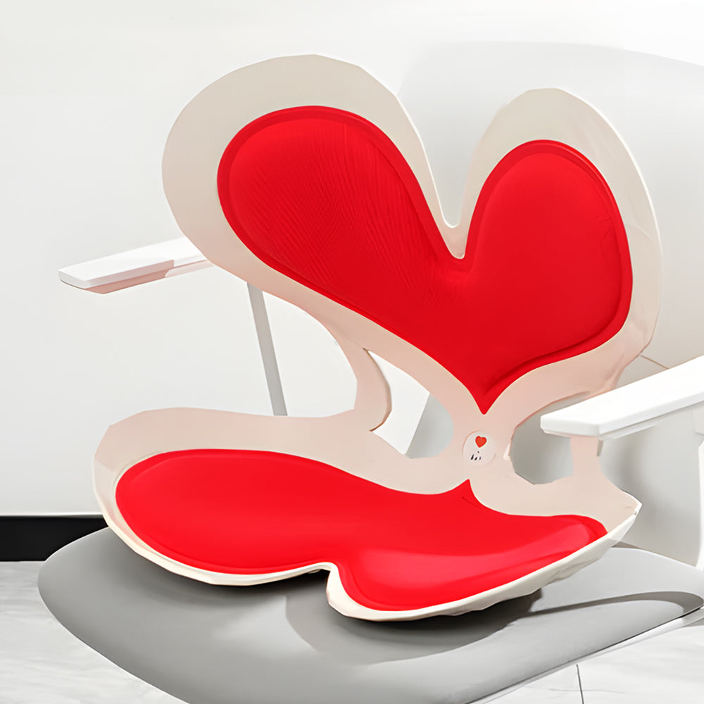 BKT Ergonomic Lumbar Support Seat Cushion Red Heart Design 110kg Capacity