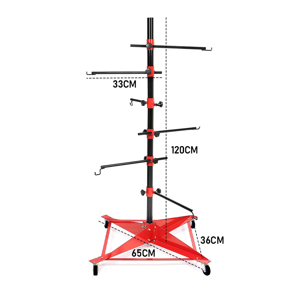 Premium Universal Auto Panel Paint Stand with Wheels and Hooks 100kg Capacity
