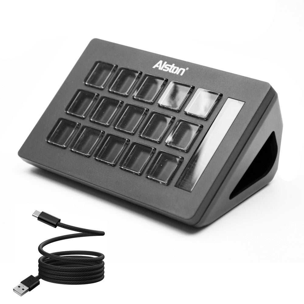 Alston 15 Key Studio Stream Controller Keyboard Deck for PC Mac Streaming