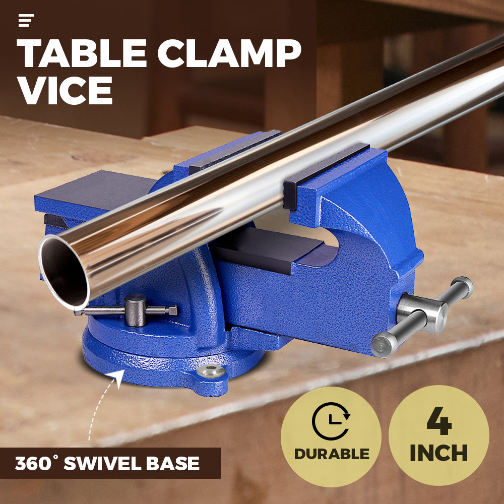 Premium 4 Inch Bench Vice with 360° Swivel Base & Anvil