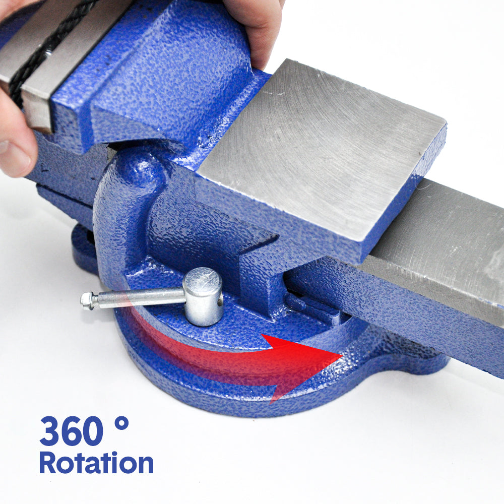 Premium 4 Inch Bench Vice with 360° Swivel Base & Anvil
