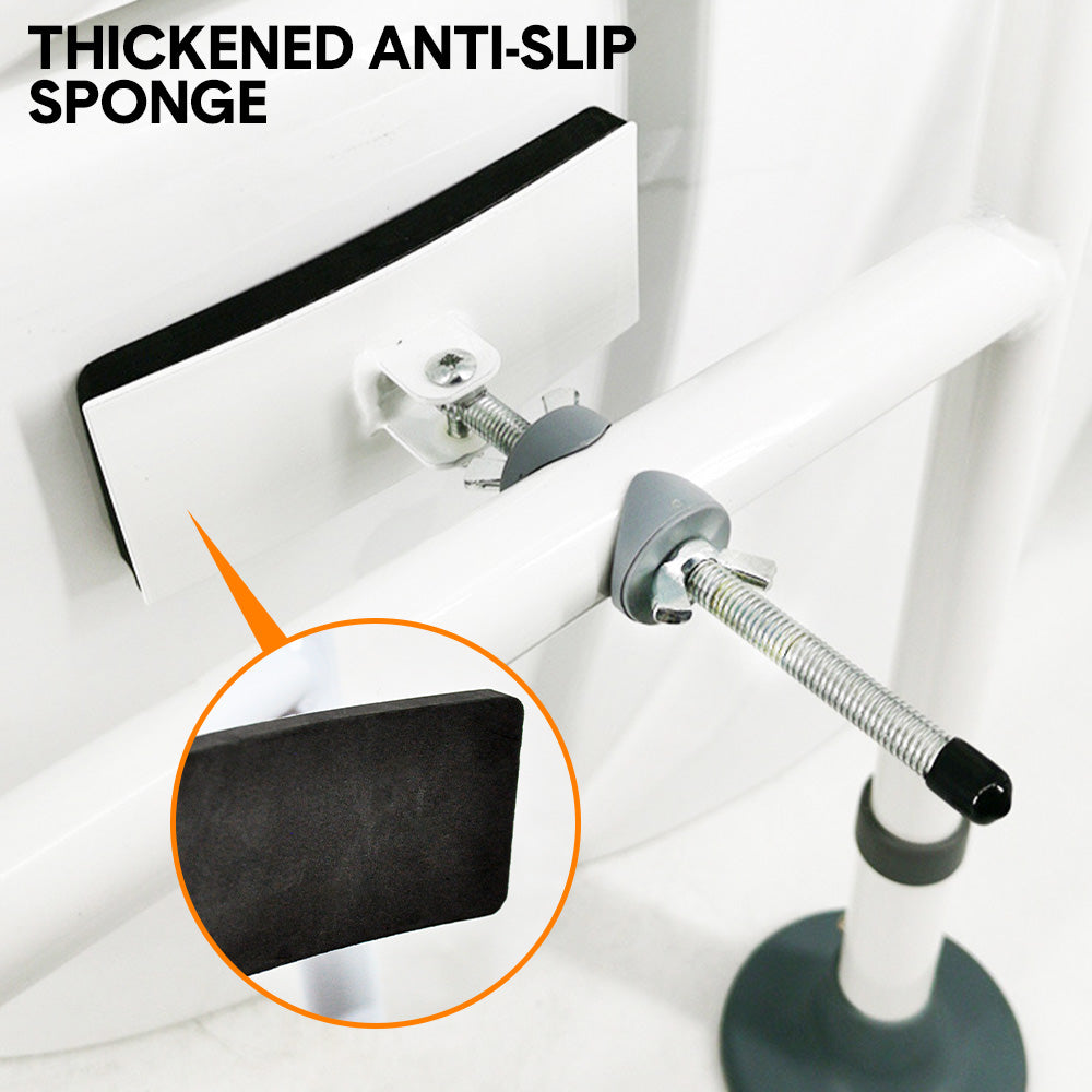 Adjustable Toilet Safety Frame Support Rail Foldable Bathroom Aid 150kg Capacity