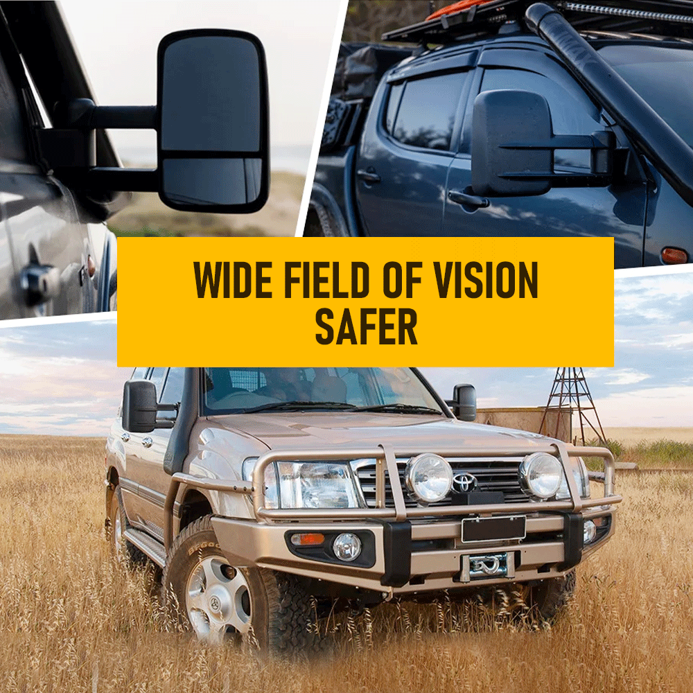 Premium Nissan Patrol GU Y61 Extendable Towing Mirrors Pair 1997-2016