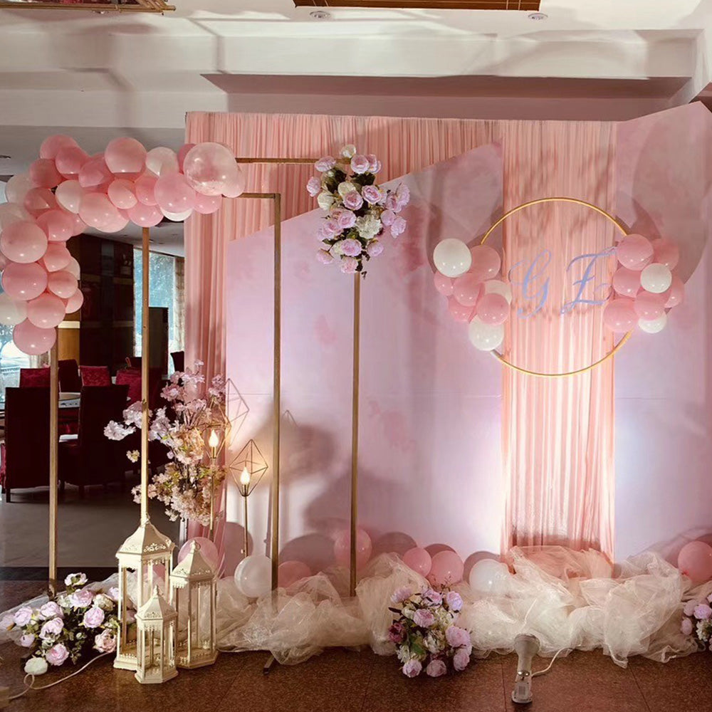 Premium Gold Square Wedding Arch – Adjustable 1-2m Height & Width