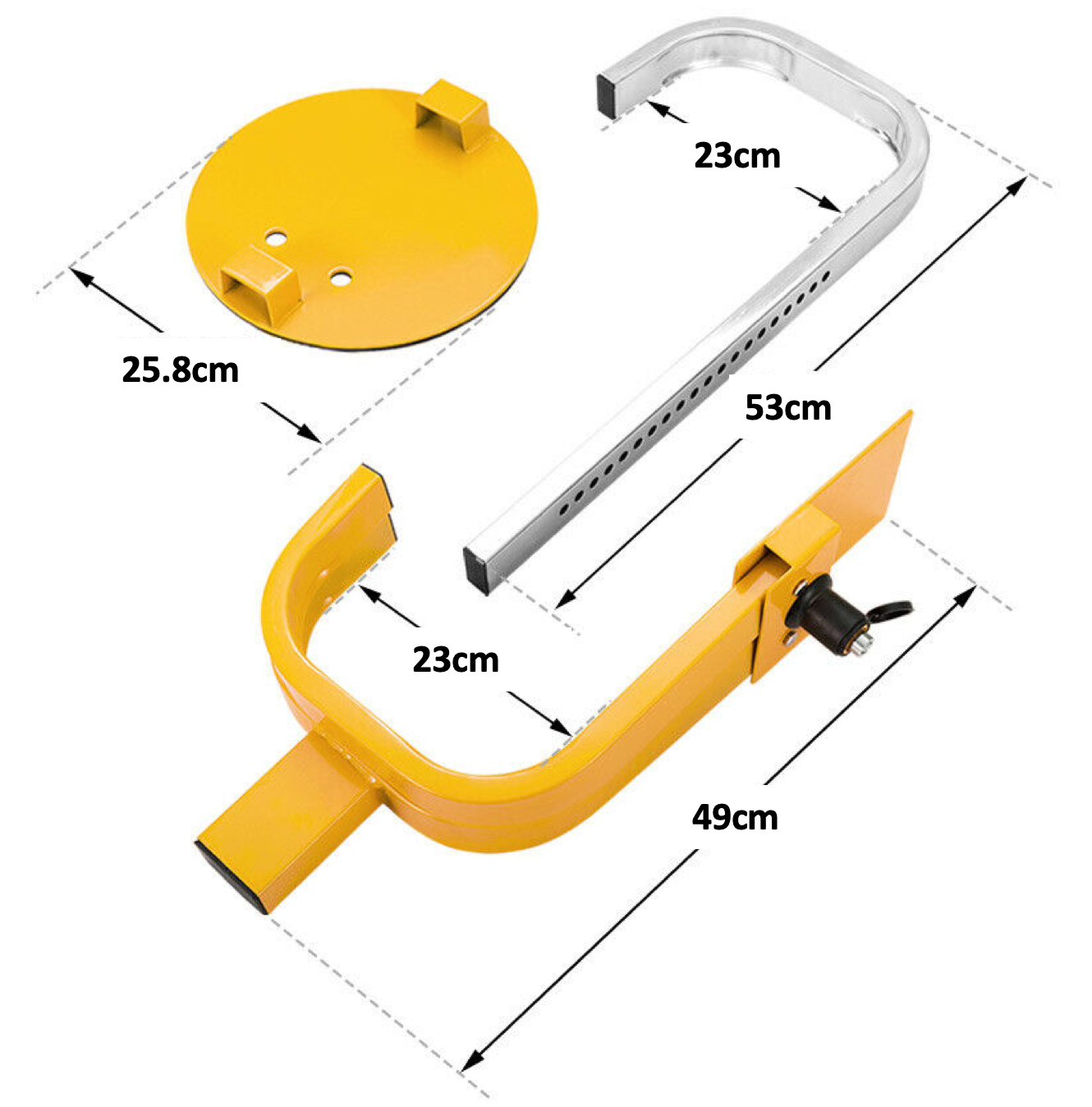 Premium Heavy Duty Wheel Clamp Tyre Lock for 13-15 Inch Wheels