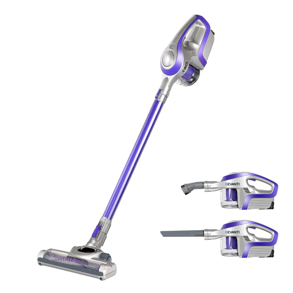 Devanti Stick Vacuum Cleaner Bagless Cordless 150W Purple - SuperSaverAU - view 8