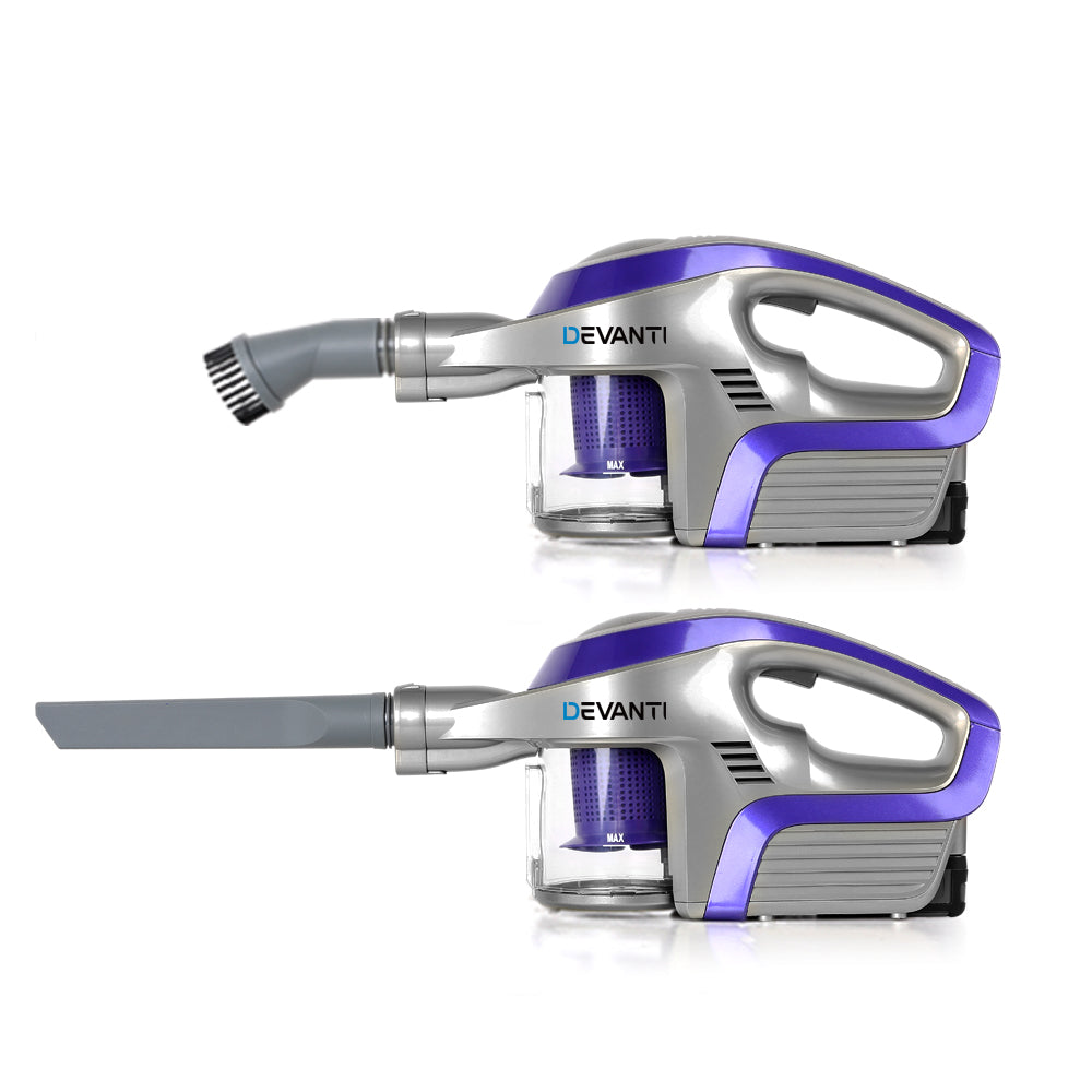 Devanti Stick Vacuum Cleaner Bagless Cordless 150W Purple - SuperSaverAU - view 7