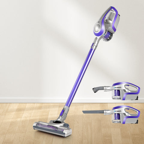 Devanti Stick Vacuum Cleaner Bagless Cordless 150W Purple - SuperSaverAU - view 1