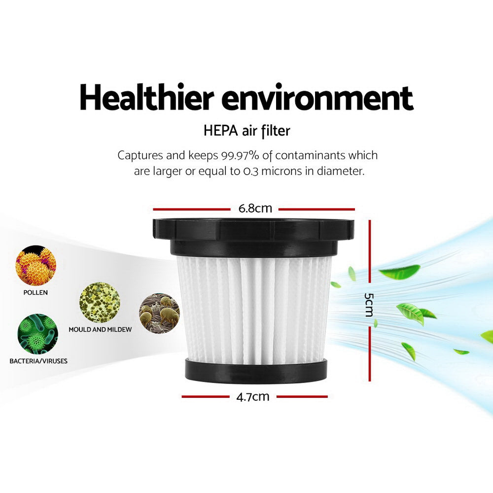 Devanti HEPA Filter Replacement - 3 Pack, Washable, 99.97% Allergen Removal - SuperSaverAU - view 4