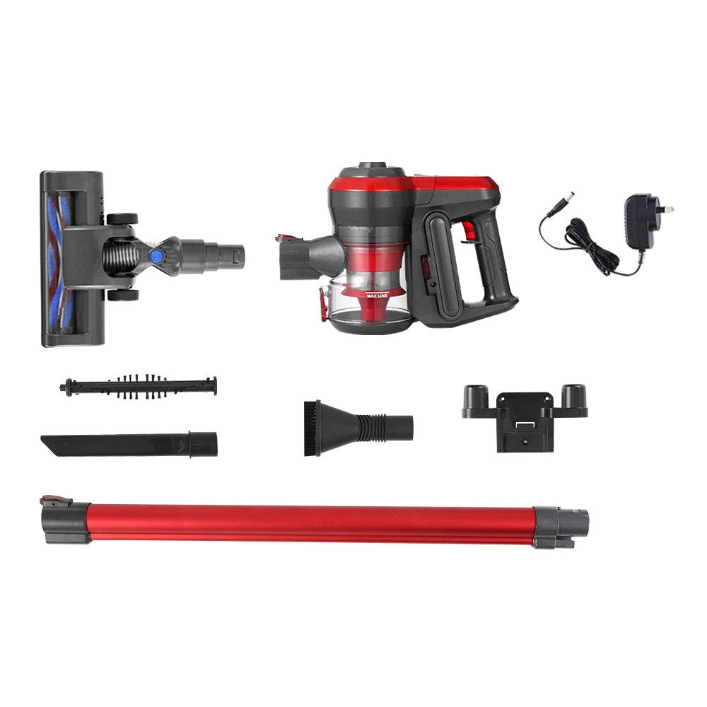 Devanti Stick Vacuum Cleaner Brushless Cordless 250W Red - SuperSaverAU - view 3