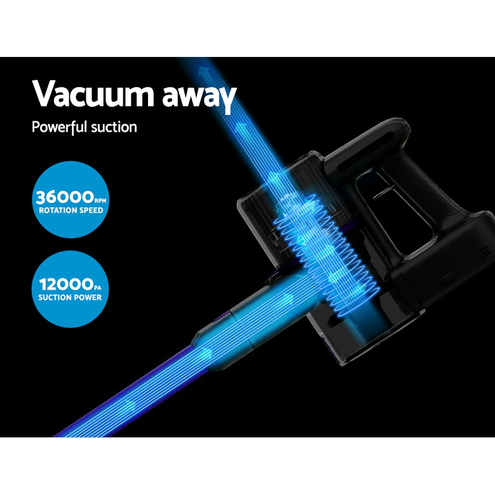 Devanti Handheld Vacuum Cleaner Cordless 120W 12,000pa Suction Purple - SuperSaverAU - view 5