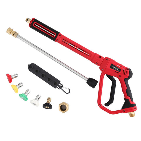 Giantz High Pressure Washer Gun 4000 PSI 3 GPM with 5 Nozzles Red - SuperSaverAU - view 1