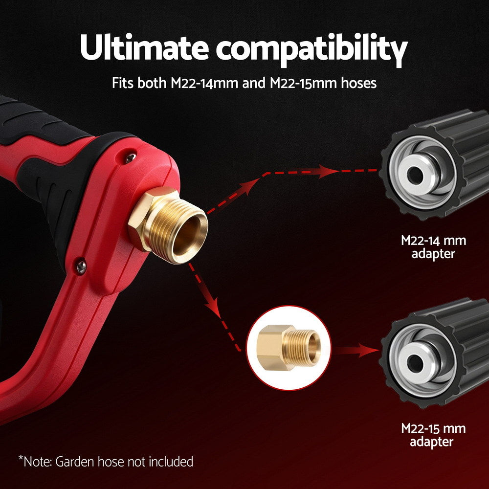 Giantz High Pressure Washer Gun 4000 PSI 3 GPM with 5 Nozzles Red - SuperSaverAU - view 6