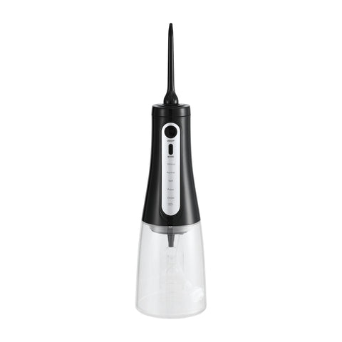 Devanti Black Cordless Water Flosser 350ml with 8 Nozzles and 5 Modes