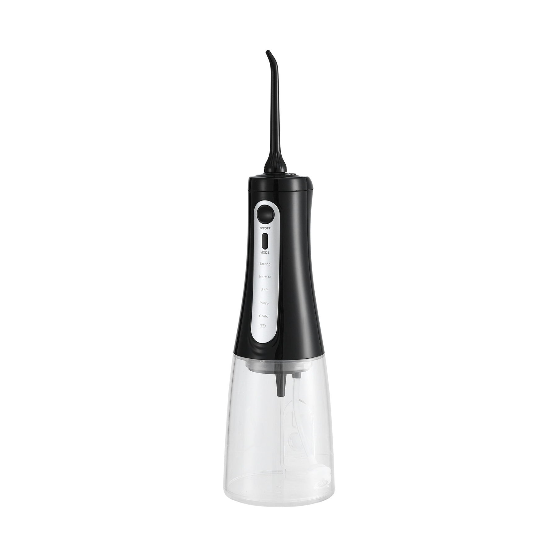 Devanti Black Cordless Water Flosser 350ml with 8 Nozzles and 5 Modes