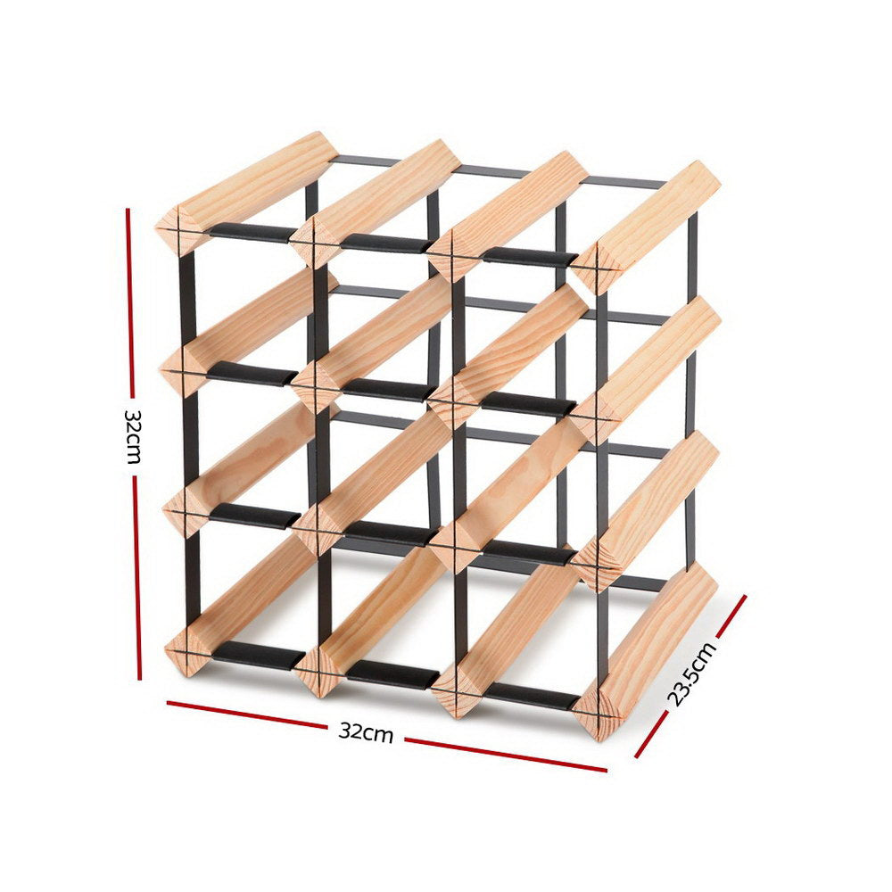 Artiss Wine Rack 12 Bottle - SuperSaverAU - view 2