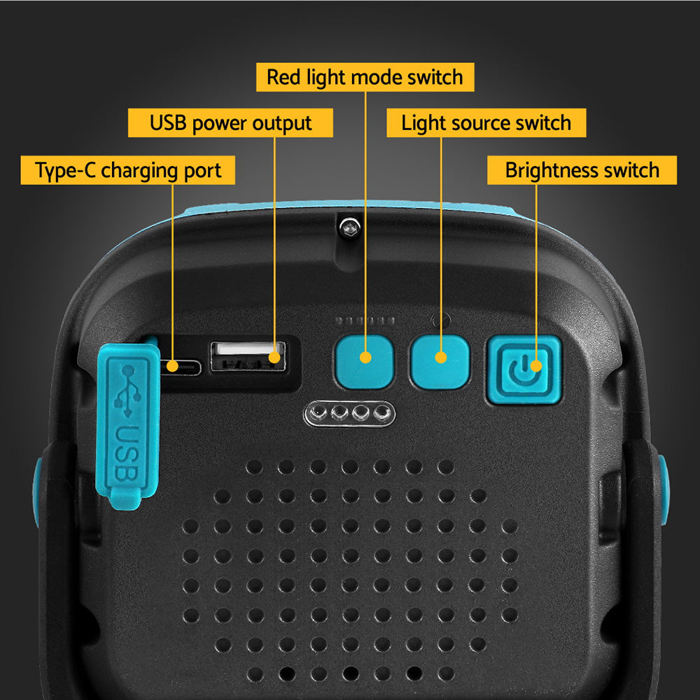 Giantz Work Light 142 LED Rechargeable USB Cordless Magnetic Lamp 11cm - SuperSaverAU - view 4