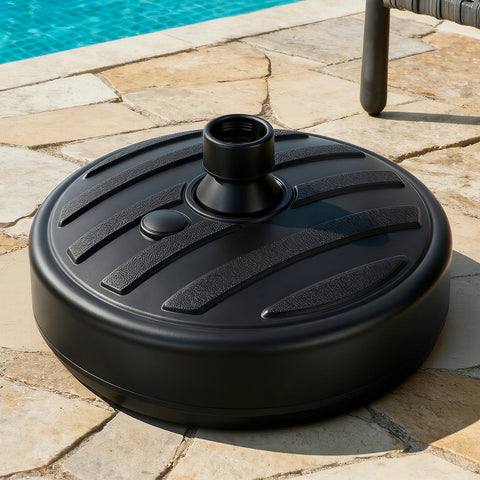 Instahut Outdoor Umbrella Base 38cm x 14cm Fillable Plastic Holder 35-38mm - SuperSaverAU - view 1