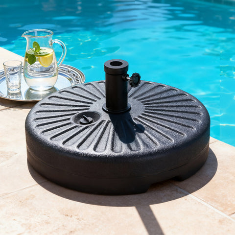 Instahut Outdoor Umbrella Base 51cm x 12cm, Fillable, 30-48mm Pole Holder - SuperSaverAU - view 1