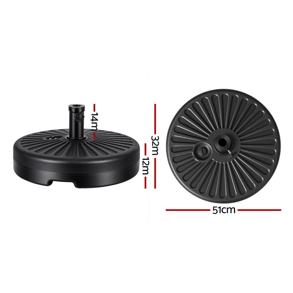 Instahut Outdoor Umbrella Base 51cm x 12cm, Fillable, 30-48mm Pole Holder - SuperSaverAU - view 3