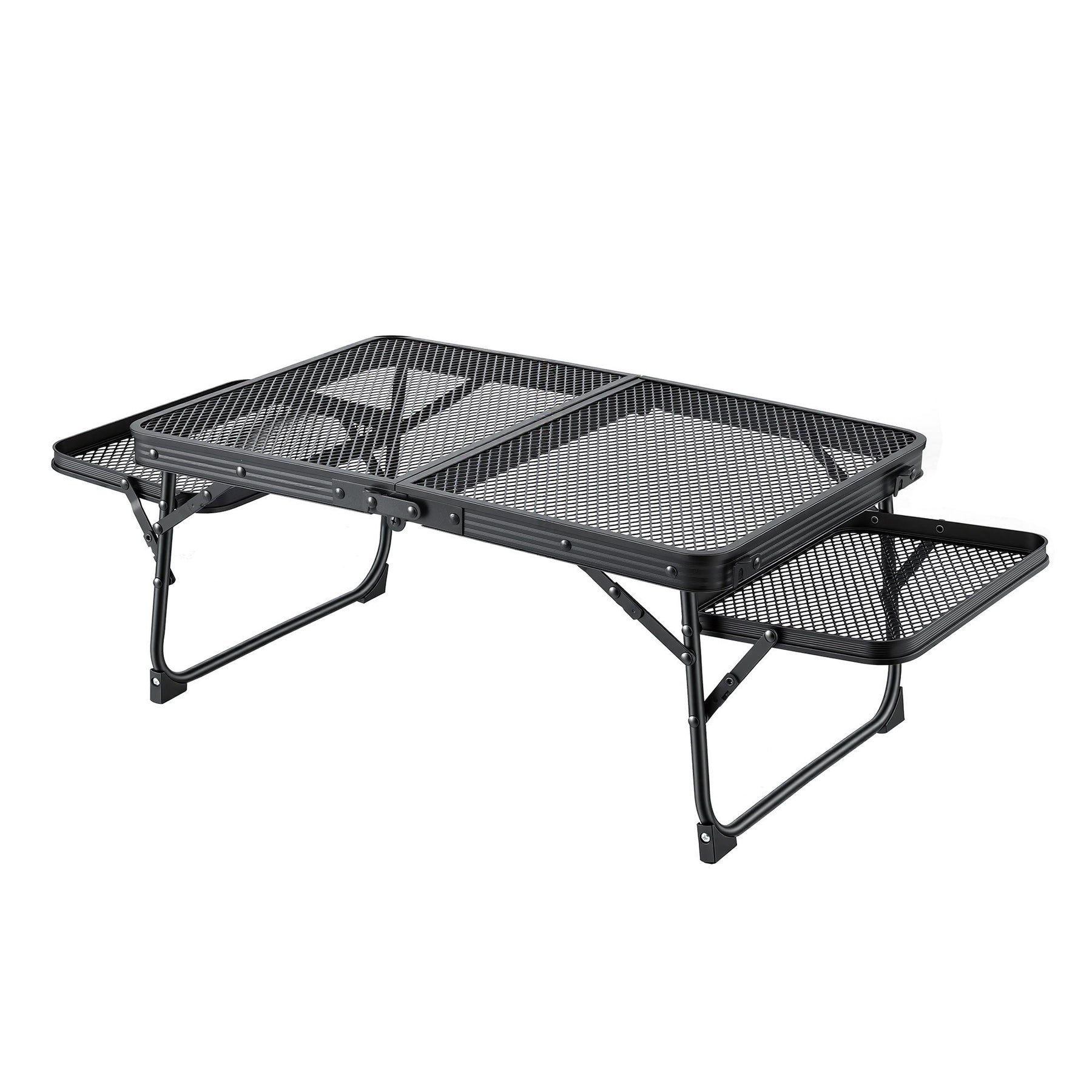 Weisshorn Mesh Folding Camping Table - Black