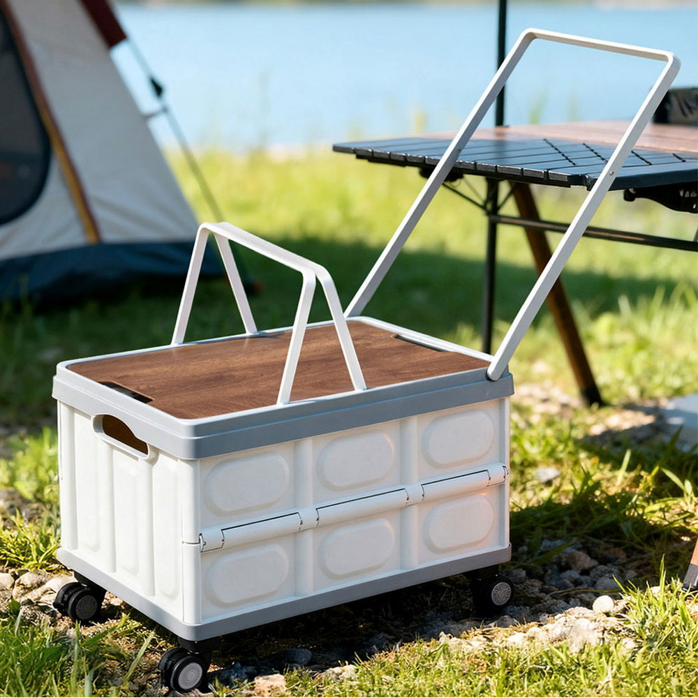 Gardeon 54L Collapsible Outdoor Storage Box with Wheels - SuperSaverAU - view 1