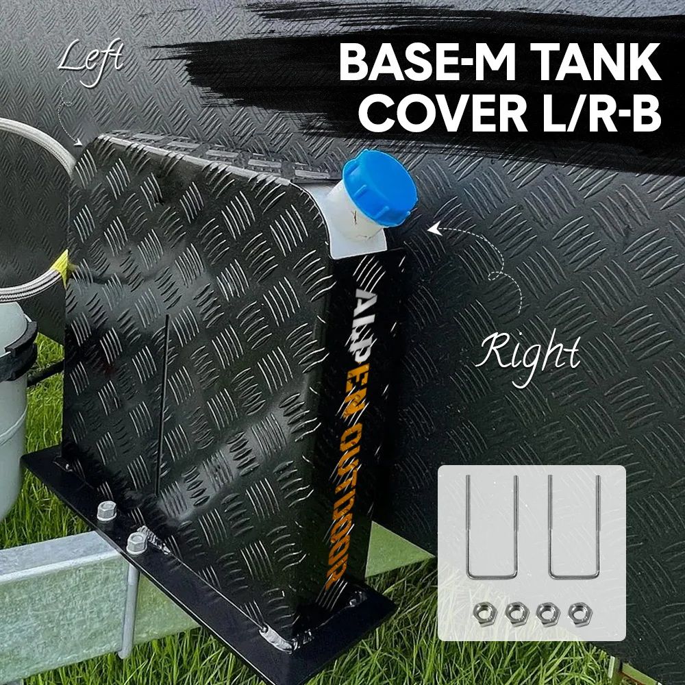 Alpen Outdoor 2mm Aluminium Diesel Heater Fuel Tank Cover - Double Side Black