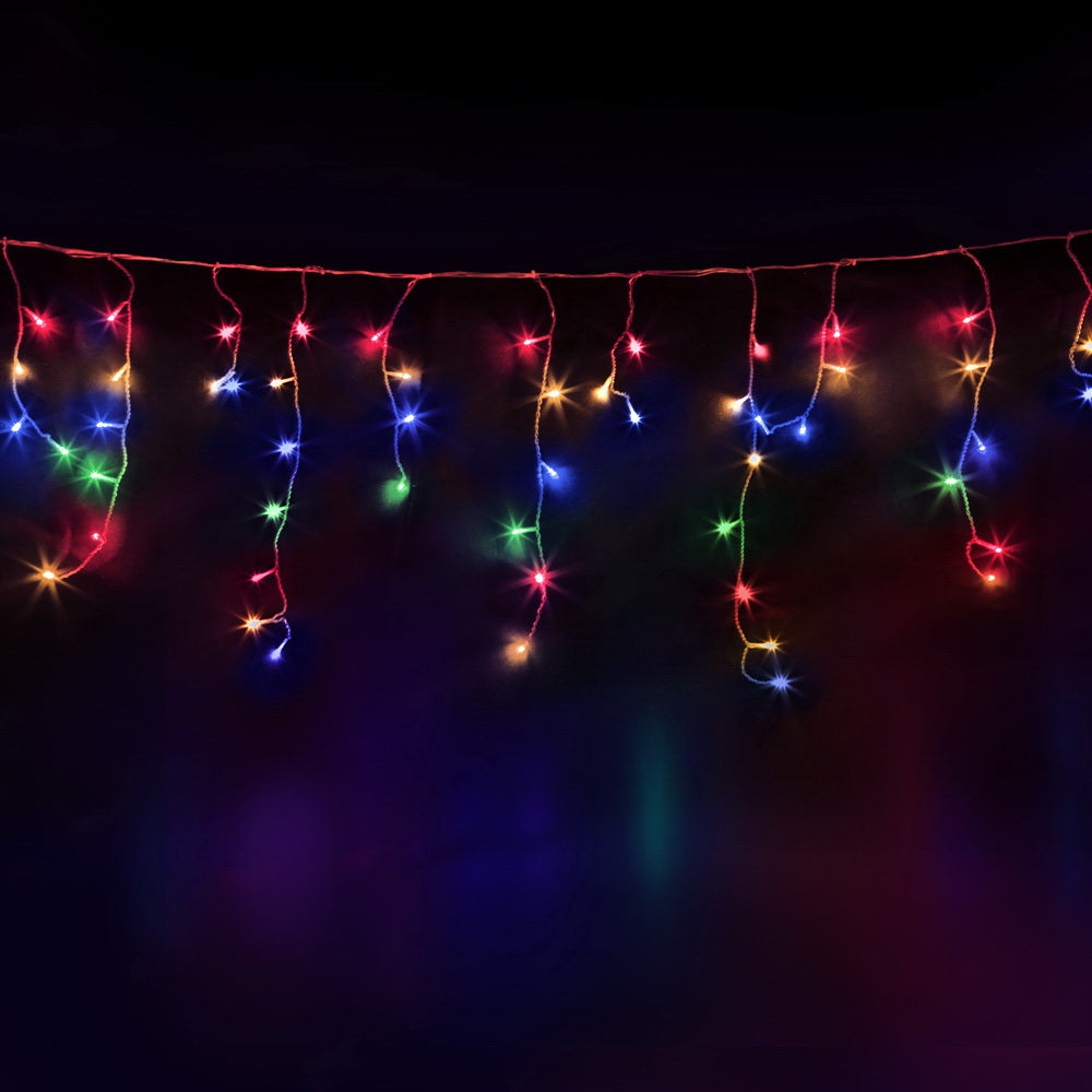 32M Christmas Lights Icicle Light 960 LED Multi-coloured Jingle Jollys - SuperSaverAU - view 1